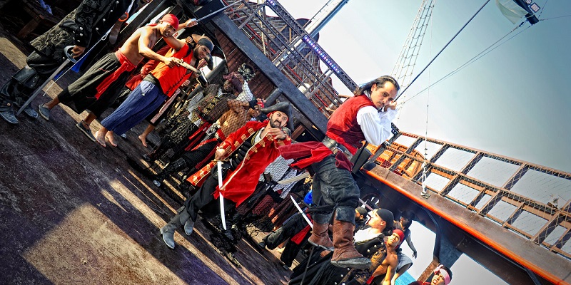 Apresentação no barco pirata - Punta Cana
