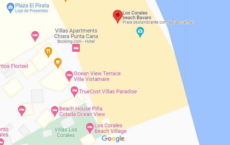 Praia de los Corales: Mapa